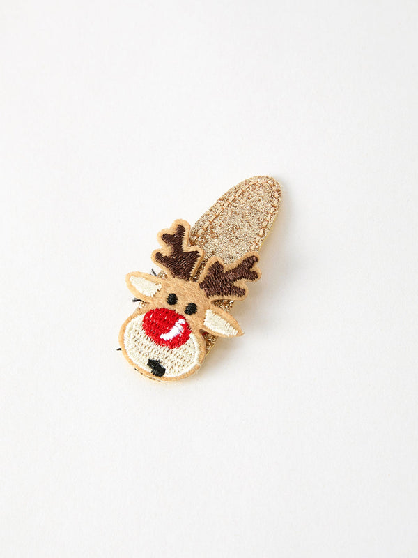 christmas-elk-girls-hair-clip Rylee Faith Designs - Sophia's StyleBows-1